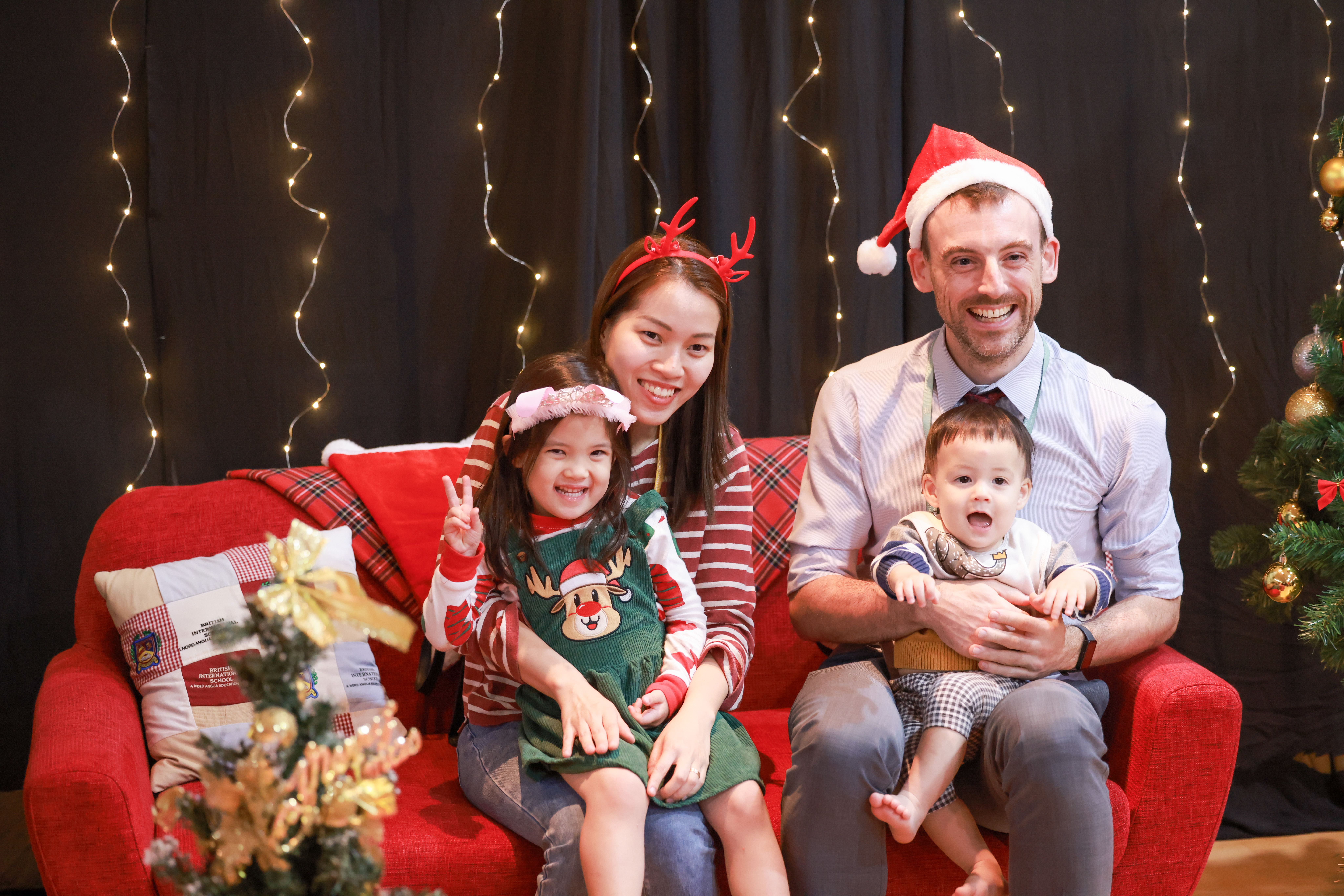Patrick Flynn with his wife and two children.