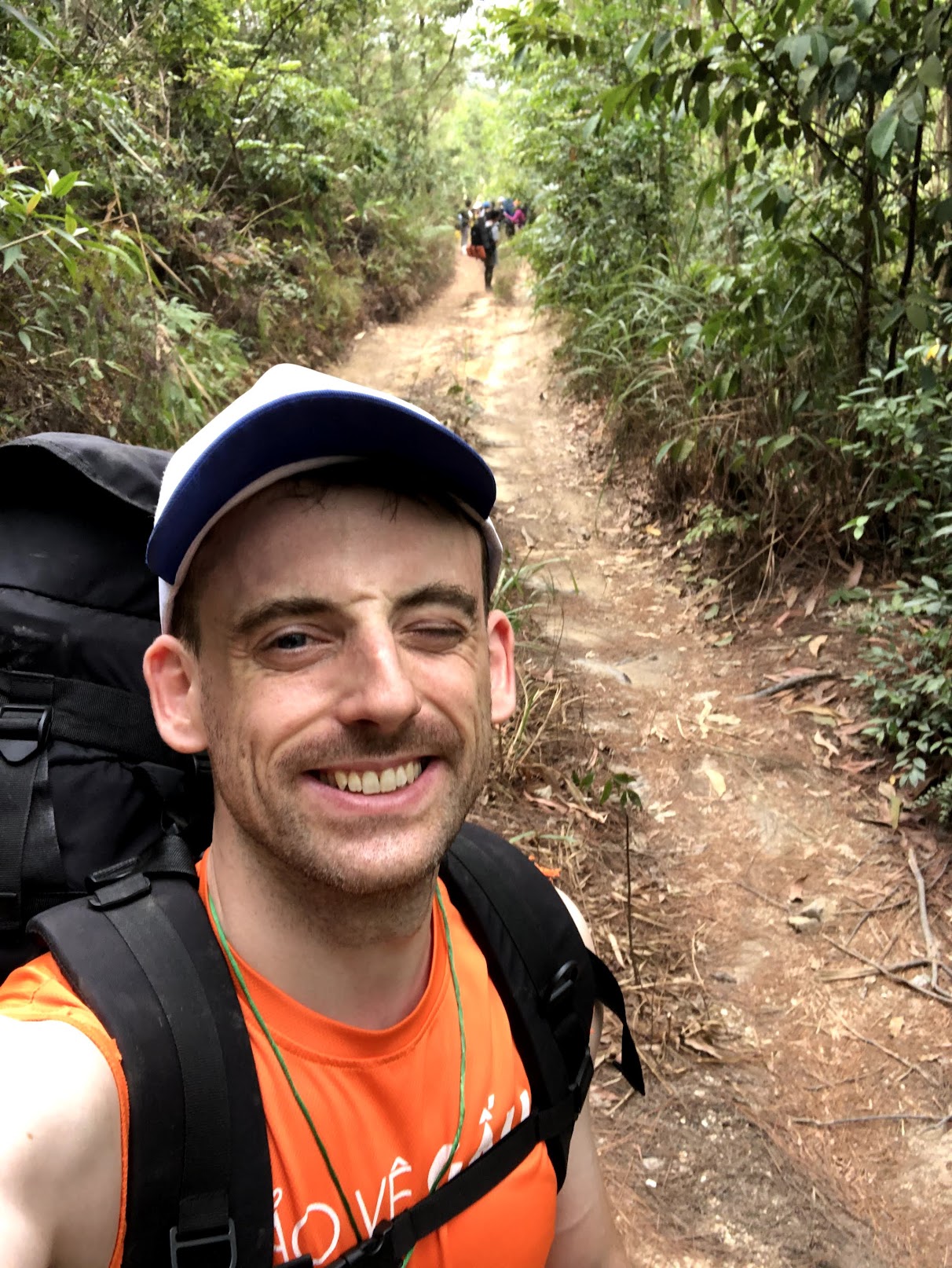 Patrick Flynn hiking in Quang Ninh, Vietnam